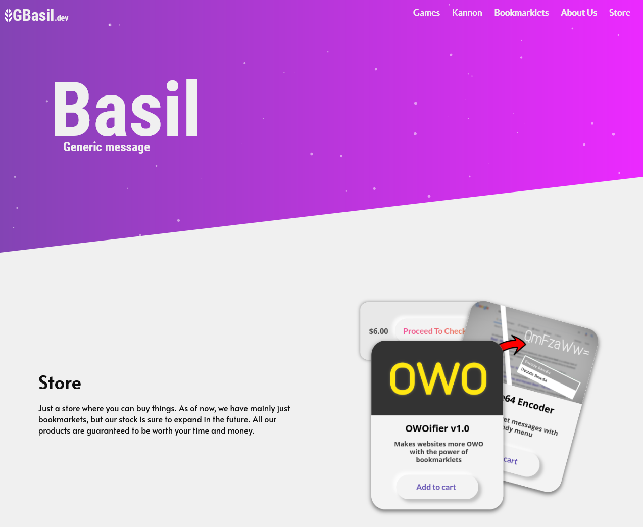 A screenshot of the Parsley home page